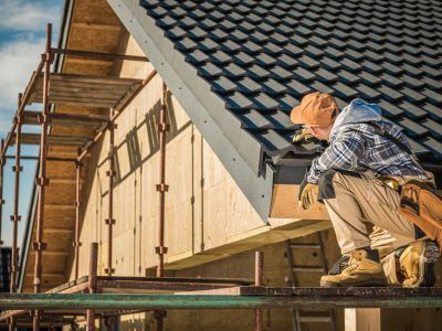 roofing contractor doing roof inspection