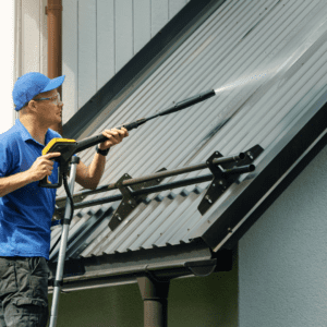 roofer doing clean maintenance